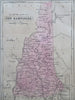 New Hampshire Concord Manchester Portsmouth Dover 1859 Boynton miniature map