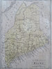 Maine Augusta Portland Bangor Mt. Desert Island 1859 Boynton miniature state map