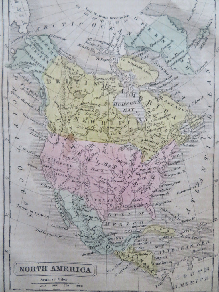 North America Antebellum United States Texas Mexico 1859 Boynton mini map