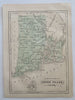 Rhode Island Providence Newport Kingston 1859 Boynton miniature state map