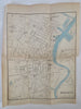 Belfast Ireland 1874 detailed City Plan River Lagan uncommon map