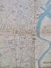 Belfast Ireland 1874 detailed City Plan River Lagan uncommon map