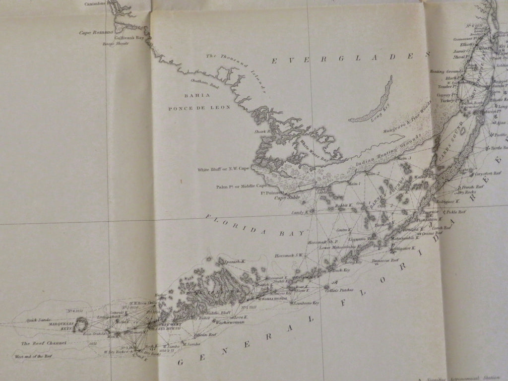 Tampa Bay Florida Keys Western Florida Coast 1851 U.S. Coast Survey nautical map