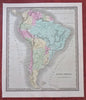 South America Brazil Peru Venezuela Argentina La Plata Chile c. 1835 map