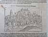 Orange Vaucluse France 1628 Munster Cosmography wood cut print city view