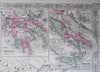 Roman Empire Germania North Africa Greece 1867 A.J. Johnson Scarce Issue map
