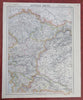 Austria-Hungary Hapsburg Empire Vienna Budapest 1883 Letts scarce two sheet map