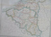 Netherlands & Belgium Luxembourg Amsterdam Brussels c. 1850's Fullarton map