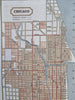 Chicago Illinois City Plan 1853 map Lake Michigan Ward Boundaries Railroads