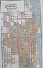 Chicago Illinois City Plan 1853 map Lake Michigan Ward Boundaries Railroads