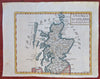 Kingdom of Scotland United Kingdom Edinburgh Glasgow 1744 Senex engraved map