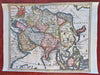 Asia Ottoman Empire Mughal India Qing China Korea island 1697 decorative map