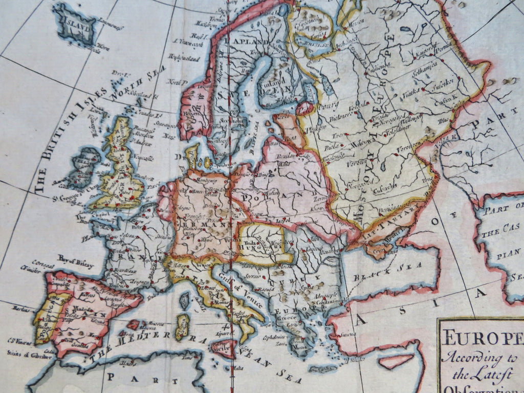 Europe Holy Roman Empire Poland Ottoman Empire France Russia 1744 Senex map