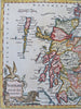 Kingdom of Scotland Edinburgh Glasgow Shetland UK 1770's Kitchin hand color map