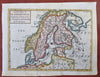 Scandinavia Sweden Norway Denmark Finland Baltic Sea 1744 Senex map