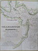 Charleston Harbor South Carolina Nautica Survey 1833 Blunt & Hooker coastal map
