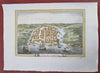 Saint-Domingue Dominican Republic Hispaniola 1754 Bird's Eye View City Plan