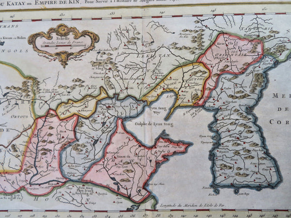 Korea & Manchuria Qing Empire China 1749 engraved map