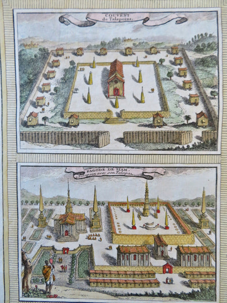 Ayutthaya Siam Thailand Pagoda Temple Convent 1752 architectural view print