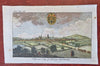 Aachen Aix La Chapelle Holy Roman Emp. Imperial City 1748 fine hand color print