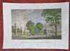 Yale College New Haven Connecticut State House c. 1850 Archer hand color print