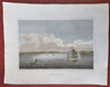 New York City Manhattan Sailing Ships Harbor View 1834 Archer hand color print