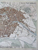 Berlin Germany City Plan Spree River c. 1850's Heck fine hand color engraved map