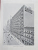 Rand-McNally Building Chicago Trolley Street Scene c. 1890's architectural print