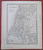 Holy Land Palestine Israel Jerusalem City Plan c. 1850 German detailed map
