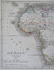 Africa Cape Colony Guinea Congo Egypt Morocco 1850 Radefeld engraved map
