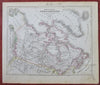 British North America Canada Hudson Bay 1849 Radefeld engraved map