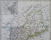 New England Maine New Hampshire Vermont Connecticut R.I. 1850 engraved map