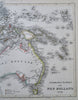 Australia Indonesia Java Sumatra Papua New Guinea Philippines 1849 engraved map