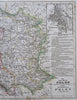 Poland Lithuania Warsaw Krakow Vilnius East Prussia c. 1850 historical map