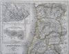 Portugal Lisbon Porta Azores Islands 1849 Remer Meyer detailed engraved map