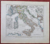Italy Adriatic Sea Dalmatian Coast Malta 1852 Rohde Meyer engraved map