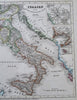Italy Adriatic Sea Dalmatian Coast Malta 1852 Rohde Meyer engraved map