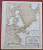 North Sea British Isles Bay of Biscay oceanography c. 1850 scientific German map