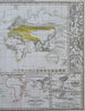 World Agriculture Plants Cocoa Sugar Vanilla Coffee Tea Pepper c. 1850 nice map