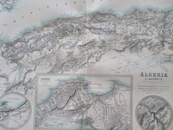 Algeria North Africa Algiers Constantine Oran 1854-62 Johnson map