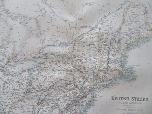 Northeast United States New England New York Pennsylvania 1854-62 Swanston map