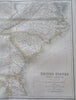 North & South Carolina Georgia Tennessee Florida Alabama 1854-62 Swanston map