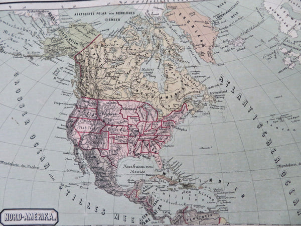 North America Territorial United States 1858-59 scarce color litho map