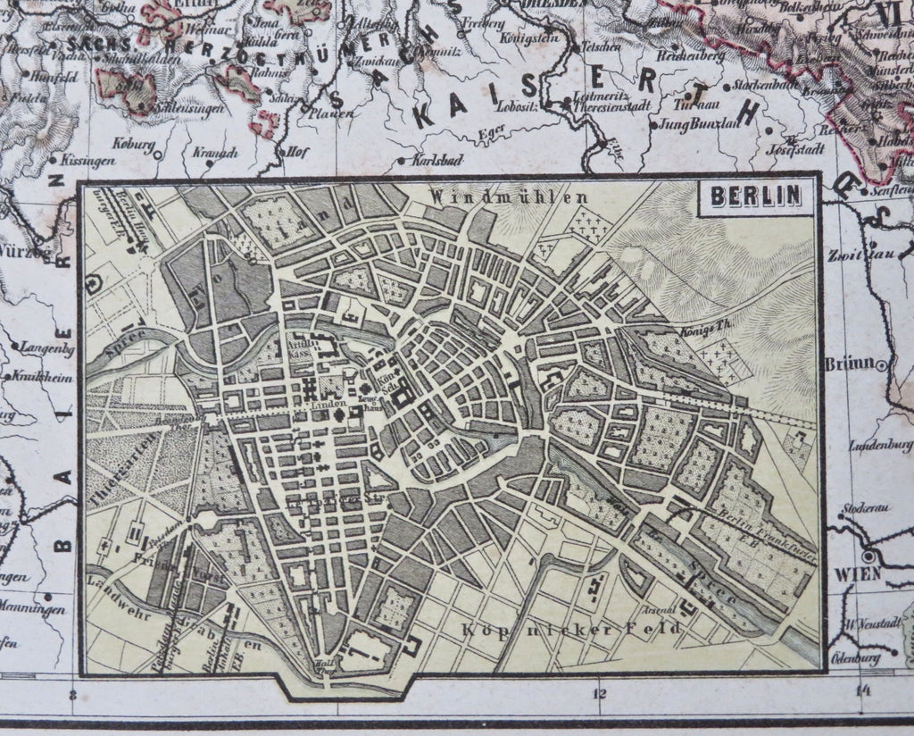 Prussia German Confederation Berlin Silesia Saxony Westphalia 1858-59 map