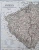 Kingdom of Bohemia Hapsburg Empire Austria-Hungary Prague 1858-59 map