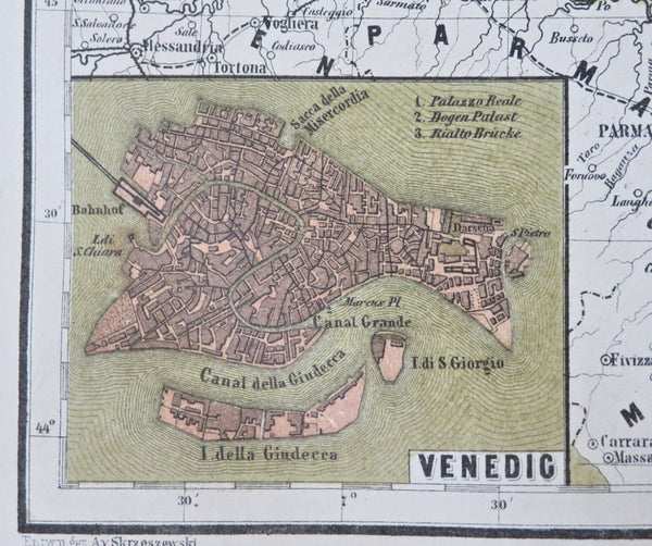 Lombard-Venetian Kingdom Austria-Hungary Venice Milan Mantua 1858-59 map