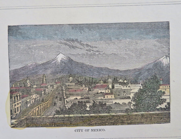 Mexico Scenes Mexico City Vera Cruz Jalapa c. 1830's lot x 4 hand colored prints