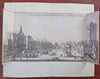 Westminster Abbey London Architectural View & Street Scene early 1700's print