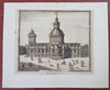 St. Paul's Cathedral London Architectural View c. 1770's historical view print