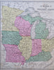 Midwest United States Minnesota Illinois Michigan Missouri 1853 lot x 3 maps